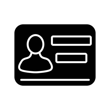 Kimlik kartı simgesi. Kimlik, kimlik, kimlik, profil, kişisel veri, doğrulama, güvenlik, kimlik, kimlik, belge, üyelik, erişim, resmi kimlik, kişisel bilgi, kimlik