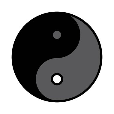 Yin yang sembol çizgisi simgesi. Denge, ahenk, ikilik, felsefe maneviyatı, Çince, sembol, denge, barış, kontrast, zen, bütünsel, meditasyon, refah, sağlık, birlik, karşıtlık, sükunet