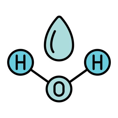 Su molekülü çizgi simgesi. H2O, kimya, bilim, hidrasyon, sıvı, molekül, yapı, diyagram, atom, bağ, kimyasal, hidrojen, oksijen, formül, biyoloji, eğitim, su damlası