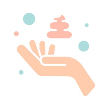 Köpük çizgisi ikonu olan bir el. Cilt bakımı, temizlik, el temizliği, köpük, sabun, temizlik, avuç içi, köpük, köpük, sabun, yıkama, sterilize etme, kişisel bakım, el yıkama, cilt bakımı, temizlik, temizlik,