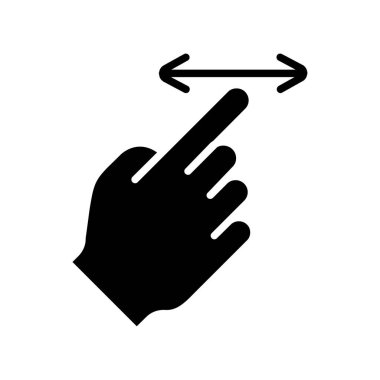 Dokunma yastığı simgesi. İşaret parmağı, çift yalama, azalt, artır, çevir, çevir, yakınlaşma, bas, kaydırma, tıkla, ok, sensör, çevir. Yakınlaştır, hareket ettir, tepki süresi, x2