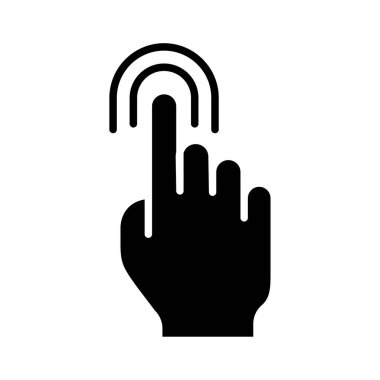 Dokunma yastığı simgesi. İşaret parmağı, çift yalama, azalt, artır, çevir, çevir, yakınlaşma, bas, kaydırma, tıkla, ok, sensör, çevir. Yakınlaştır, hareket ettir, tepki süresi, x2