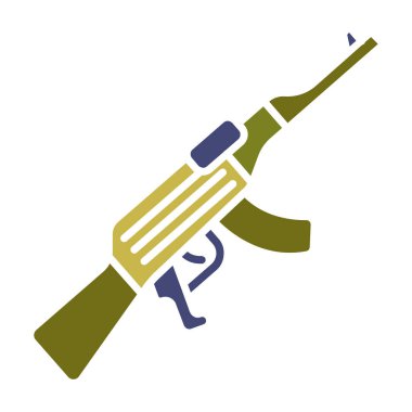 Saldırı tüfek hattı ikonu. Silah, askeri, muharebe, ateşli silah, silah, otomatik, AK-47, asker, savaş, çatışma, çatışma, çatışma, savaş, savaş, güvenlik, cephane, ateş gücü, piyade, saldırı, ordu.