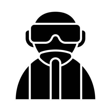 Gaz maskesi çizgisi simgesi olan asker. Koruyucu, askeri, savaş, güvenlik, kimyasal, savaş, maske, savunma, teçhizat, ordu, koruma, biyolojik tehlike, gaz, savunma, güvenlik, nefes alma, tehlikeli, üniforma.