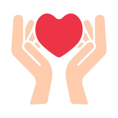 Kalp çizgisi simgesini tutan eller. İlgi, sevgi, destek, yardım, şefkat, bağış, şefkat, yardım, yardım, eller, kalp, koruma, sembol, insanlık, sağlık, toplum, empati, barış, refah.
