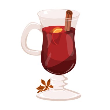 Sıcak şarap. Sıcak içecek, cam, tarçın, baharatlı içecek, tatil, kış, ısınma, kırmızı şarap, şenlikli, aromatik, anason, narenciye, mevsimlik, rahat, kutlama.