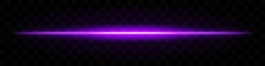 Mor ışık huzmesi. Yatay aydınlatma, parlayan etki, ışıldayan ışık, parlak ışık, soyut ışıltı, aydınlatma, fütüristik, parlayan çizgi, enerji, parlak, dinamik ışık.