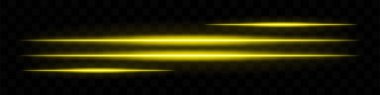 Parlak sarı ışık çizgileri. Yatay ışınlar, soyut, parlak çizgiler, parlak, parlak, fütüristik, parlak, enerji, dinamik, parıldayan efekt, hareket, lazer, neon.
