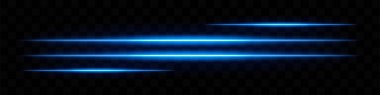 Parlak mavi ışık çizgileri. Yatay ışınlar, soyut, parlak çizgiler, parlak, parlak, fütüristik, parlak, enerji, dinamik, parıldayan efekt, hareket, lazer, neon.