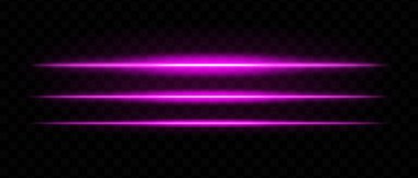 Pembe parlak ışık çizgileri. Yatay ışınlar, neon, soyut, parlak çizgiler, fütüristik, enerji, dinamik hareket, parlaklık, aydınlatma efekti, optik ışıltı, lazer, elektrik.