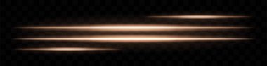 Altın parıldayan ışık çizgileri. Yatay ışınlar, soyut, parlak çizgiler, ışıltılı, parlak, fütüristik, parlak, dinamik hareket, optik ışıltı, enerji, neon, ışıltı etkisi.