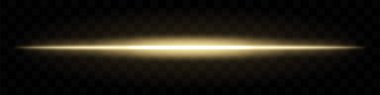 Sarı parıldayan ışık huzmesi. Yatay parlaklık, parlak çizgi, parlak, soyut ışıltı, parlak, fütürist ışıltı, enerji, dinamik çizgi, optik parlaklık, neon etkisi.