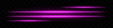 Parlak pembe ışık çizgileri. Yatay ışınlar, soyut, parlak çizgiler, parlak, parlak, fütüristik, parlak, enerji, dinamik, parıldayan efekt, hareket, lazer, neon.