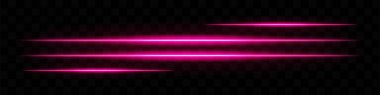 Parlak pembe ışık çizgileri. Yatay ışınlar, soyut, parlak çizgiler, parlak, parlak, fütüristik, parlak, enerji, dinamik, parıldayan efekt, hareket, lazer, neon.