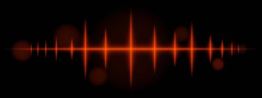 Turuncu nabız dalgası. Dinamik parlayan dalga formu, keskin sivri sivri uçlar, fütüristik ışık tasarımı, enerji sinyali, soyut aydınlatma, modern dekor, minimal görsel efekt