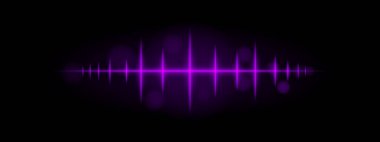 Mor nabız dalgası. Dinamik parlayan dalga formu, keskin sivri sivri uçlar, fütüristik ışık tasarımı, enerji sinyali, soyut aydınlatma, modern dekor, minimal görsel efekt