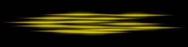 Soyut sarı ışık arka planı çizer. Karanlık bir arkaplanda hareket bulanıklığı olan parlak yatay çizgiler. Geleceksel hız, enerji akışı, lazer ışınları ve teknoloji konsepti.