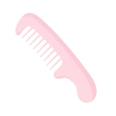 Saç bakım ikonu. Saç şekillendirme ve tımar için plastik tarak. Dağınık ve pürüzsüz saçlar için kullanılır..