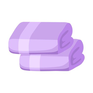 Havlular. Beyaz arka planda iki katlanmış pembe havlu. Ellerini, yüzünü ve vücudunu banyoda, kaplıcada veya kişisel hijyen rutininde kurutmak için kullanılır..