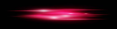 Bulanık ışık efektli kırmızı hız çizgileri. Bilim kurgu sahneleri, yarış görselleri, fütüristik hız geçişi, neon hızlandırma ve hareket tasarım kavramları için harika..