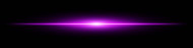Mor ışık patlaması. Yumuşak kenarlı, parlak çekirdekli yatay ışınlar, siyah arka planda radyal ışın gradyanı. Gelecek için elverişli, enerji, bilim kurgu, teknoloji, hız, flaş.