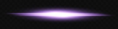 Mor ışıklı flaş. Yoğun yatay patlama ve şeffaf arka planda parlak çizgiler. Dinamik, sıcak enerji hattı hız, bilim kurgu, güç, lazer ve ısı için ideal..