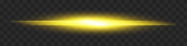 Altın ışık parlaması. Yoğun yatay patlama ve şeffaf arka planda parlak çizgiler. Dinamik, sıcak enerji hattı hız, bilim kurgu, güç, lazer ve ısı için ideal..