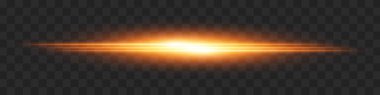 Altın ışık parlaması. Yoğun yatay patlama ve şeffaf arka planda parlak çizgiler. Dinamik, sıcak enerji hattı hız, bilim kurgu, güç, lazer ve ısı için ideal..