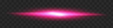 Mor ışıklı flaş. Yoğun yatay patlama ve şeffaf arka planda parlak çizgiler. Dinamik, sıcak enerji hattı hız, bilim kurgu, güç, lazer ve ısı için ideal..