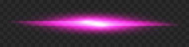 Mor ışıklı flaş. Yoğun yatay patlama ve şeffaf arka planda parlak çizgiler. Dinamik, sıcak enerji hattı hız, bilim kurgu, güç, lazer ve ısı için ideal..