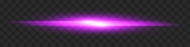 Mor ışıklı flaş. Yoğun yatay patlama ve şeffaf arka planda parlak çizgiler. Dinamik, sıcak enerji hattı hız, bilim kurgu, güç, lazer ve ısı için ideal..