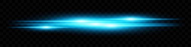 Neon mavi lazer çizgileri. Yatay parlak çizgiler, siyah üzerine parlak merkezler ve katmanlı patlamalar. Hız, teknoloji, bilim kurgu, dijital, neon, fütüristik temalar için ideal