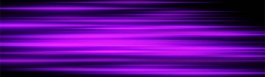Mor hız bulanıklığı. Yatay çizgiler, neon ışıltısı ve koyu arkaplanda aşırı hız etkisi. Bilim kurgu, teknoloji, hareket, enerji görselleri ve hızlı kavram için mükemmel..