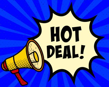 Müthiş bir konuşma balonu. Megafon, konuşma patlaması, komedi tarzı, parlak arkaplan, iletişim ögesi, ifade aracı, ses yansıtma, bilgi paylaşımı, pop sanat tasarımı.