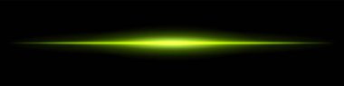 Merkezinde yoğun bir parıltı ve kenarlarında keskin bir solgunluk olan tek yatay ışın. En az soyut odak ile temiz bir görsel efekt oluşturur.