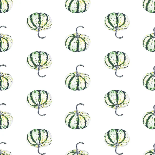 Овощи Тыква Бесшовный Рисунок Акварели Использоваться Текстильного Дизайна Бумажных Изделий — стоковое фото