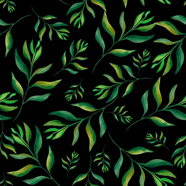 abstract flowers. Seamless pattern of abstract watercolor flowers on a dark background. For your design.