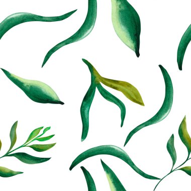 Soyut çiçekler. Soyut suluboya çiçeklerin kusursuz deseni beyaz bir arkaplanda. Tasarımın için..