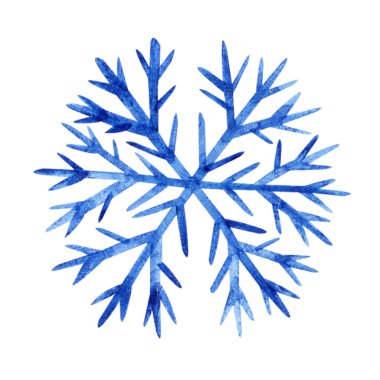 Kar taneleri. El çizimi suluboya kar taneleri çizimi. Tasarımınız için Noel izole görüntüsü.