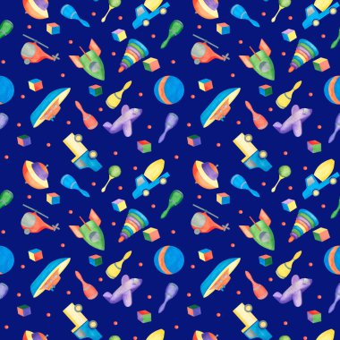 Güzel oyuncak, her amaç için harika bir model. Suluboya çizimi. Beyaz arkaplan. Soyut sanat arkaplanı.