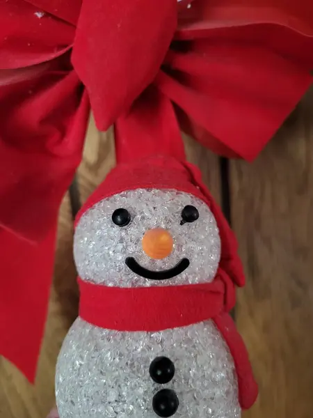 Close up of snowman decoration