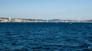 11 Eylül 2017, TURKEY, İSTANBUL: Türk bayrağıyla İstanbul kıyılarının bahar manzarası