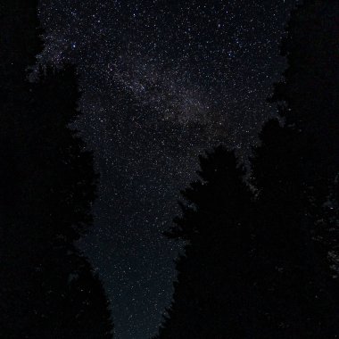 Gece gökyüzü sayısız yıldızla ve Samanyolu 'nun kozmik ışığıyla benekli.