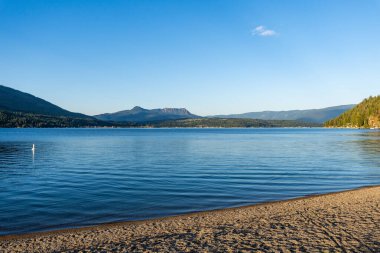 Güneşli bir sabah Yazın Herald vilayet parkının yakınında Güzel Shuswap Gölü İngiliz Kolombiyası Kanada