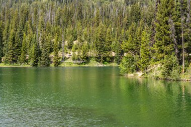 E.C. 'deki güzel Dağ Şimşek Gölü. Manning Park İngiliz Kolombiyası Kanada