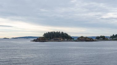 NANAIMO, CANADA - 29 Haziran 2024: Gürcistan Boğazı 'ndaki Neck Point Park Finn Sahili manzaralı