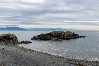 Neck Point Parkı Finn Sahili. Georgia Boğazı 'nda dalış dersleri için popüler Nanaimo mekanı.