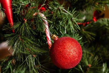 Noel ağacı üzerinde Noel ağacı oyuncakları Noel kutlaması süsleri