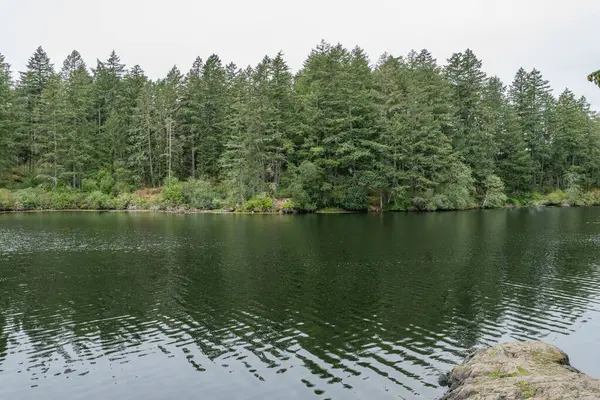 Thetis Gölü 'nün yukarısında Bölge Parkı sakin su ve bulutlu gün