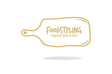 Food Styling Logo Design Template with food tools icon. Perfect for business, company, mobile, app, restaurant, etc